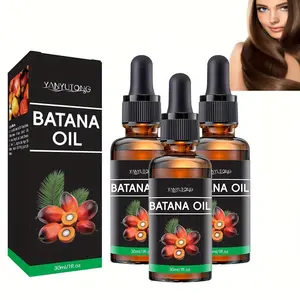 Batana Oil Hair Serum, 3 Counts/set Moisturizing Hydrating Natural Hair Oil, Plant Extract Nourishing Haircare Moisturizer, Hair Care & Styling Product for Dry & Rough Hair Hydrate, Hair Care Product for Women & Men