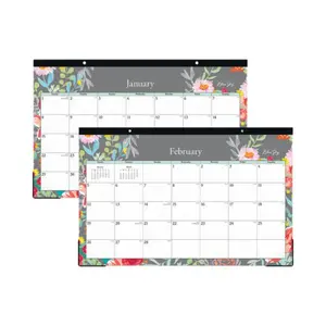 Essendant  17 x 11 in. Sophie Desk Calendar, Gray
