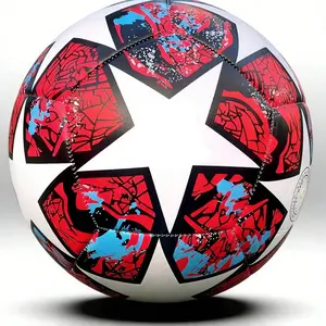 Professional Soccer Ball, Official Size 5, Soft PU Material, Wear Resistant, High Quality Match & Training Balls, Machine Stitched