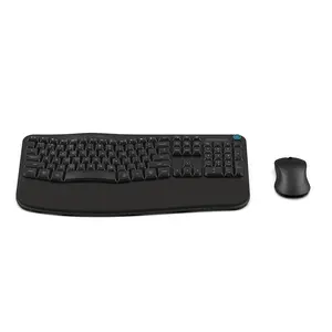 JLab Flow Ergonomic Wireless Keyboard & Mouse Bundle – Multi-Device, AI Button, Media Knob, Bluetooth + USB-C, Plug & Play Comfort Set