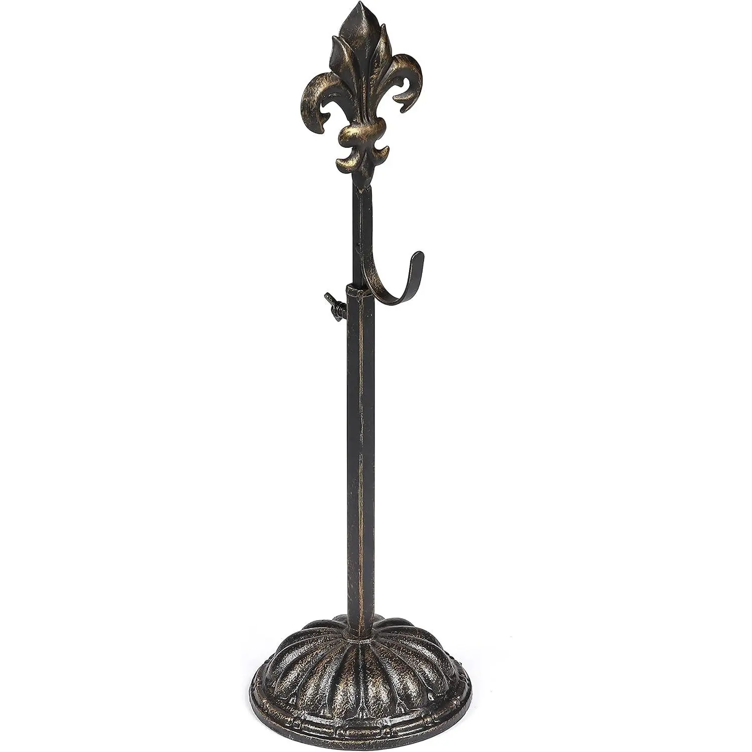 Wreath Stand for Display, Iron Standing Wreath Holder Adjustable 18.5-26 inches H, Bronze