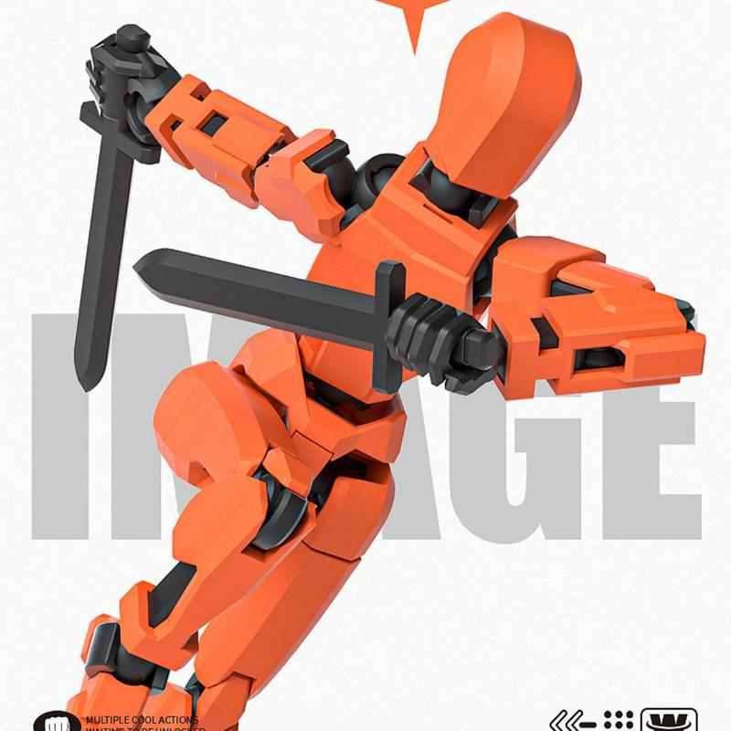 [2025 Upgrade] [Assembly Required] 3Pcs Dummy 13 Action Figures with Magnetic Suction Function, Lucky Titan 13 Action Figures, Multi-Jointed Movable，with 3 Hand-Shapes, 7 Weapons, Brackets Play Options Display
