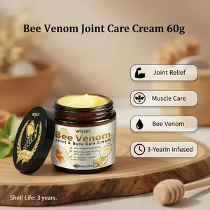Bee Venom Joint & Bone Care Cream WY-B07-0018-01 60g for Joint & Muscle Relief with Glycerin & Bee Venom for Knees Shoulders Neck Elbows Hands Feet 3-Year Shelf Life Wellness