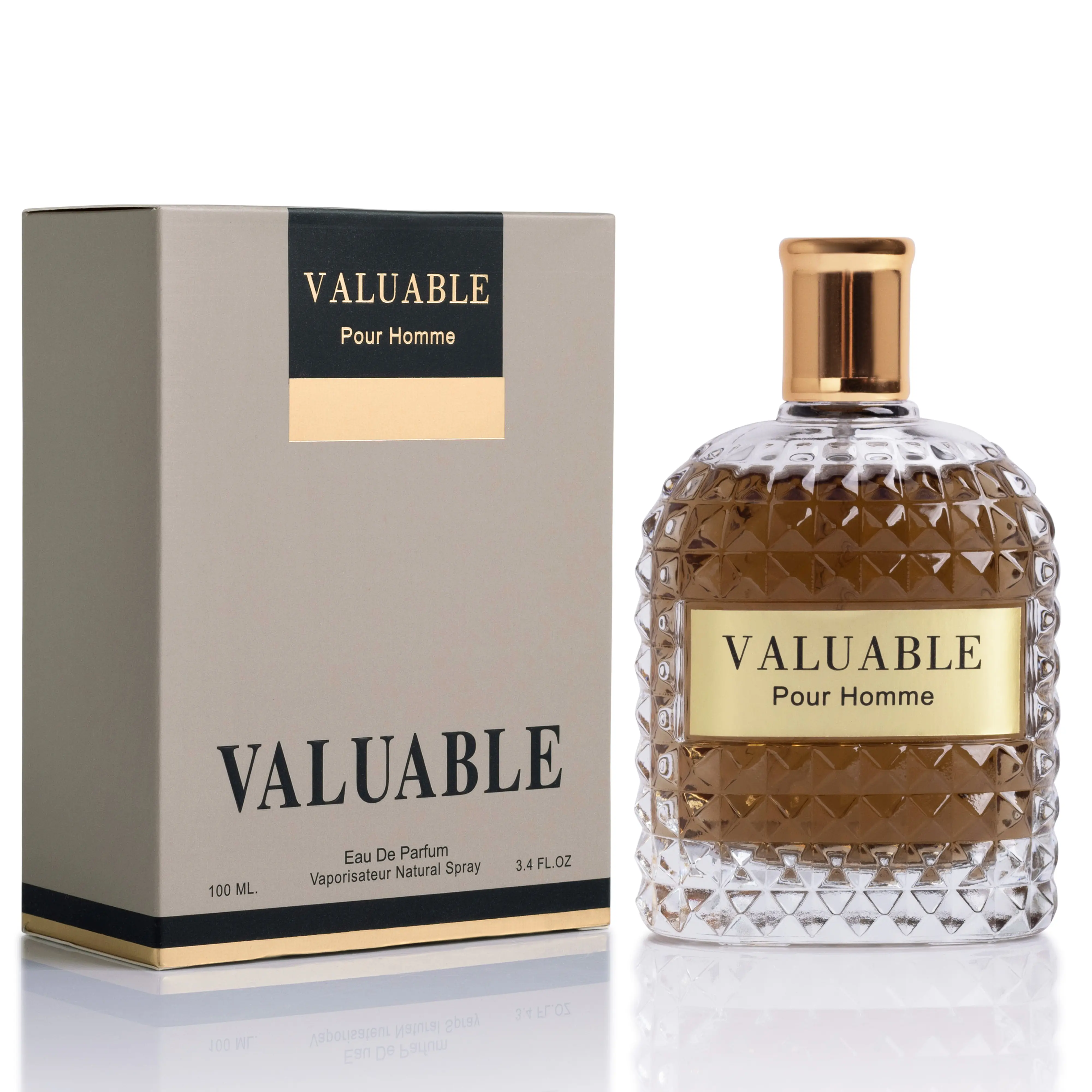 NOVOGLOW Valuable Pour Homme, Men's Eau de Toilette, Long Lasting Woody Fragrance with Vetiver and Aquatic Notes for Daily Work & Travel, 3.4 oz, Long Lasting Fragrance, Scented Fragrance