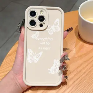 Butterfly Pattern Phone Case, Anti-drop Cellphone Protective Case, Total Protective Shockproof Mobile Phone Cover for iPhone 11 12 13 14 15 16 Pro Max/Pro/Plus Smartphone Protection