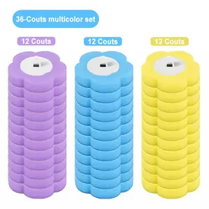 36PCS Disposable Toilet Brush Refills, 3-Layer Sponge Replacement Heads, Deep Cleaning Toilet Brush Refill Set for Bathroom, Hygienic & Easy to Use