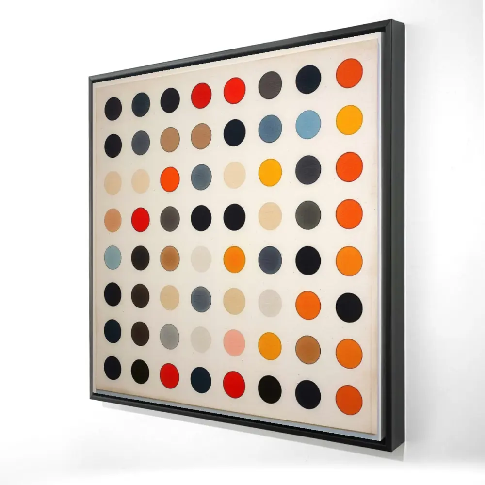 Begin Home Decor 2081-2424-PA15 24 x 24 in. Minimalist Shapes Blue Canvas - Distanced Circles Home Decor