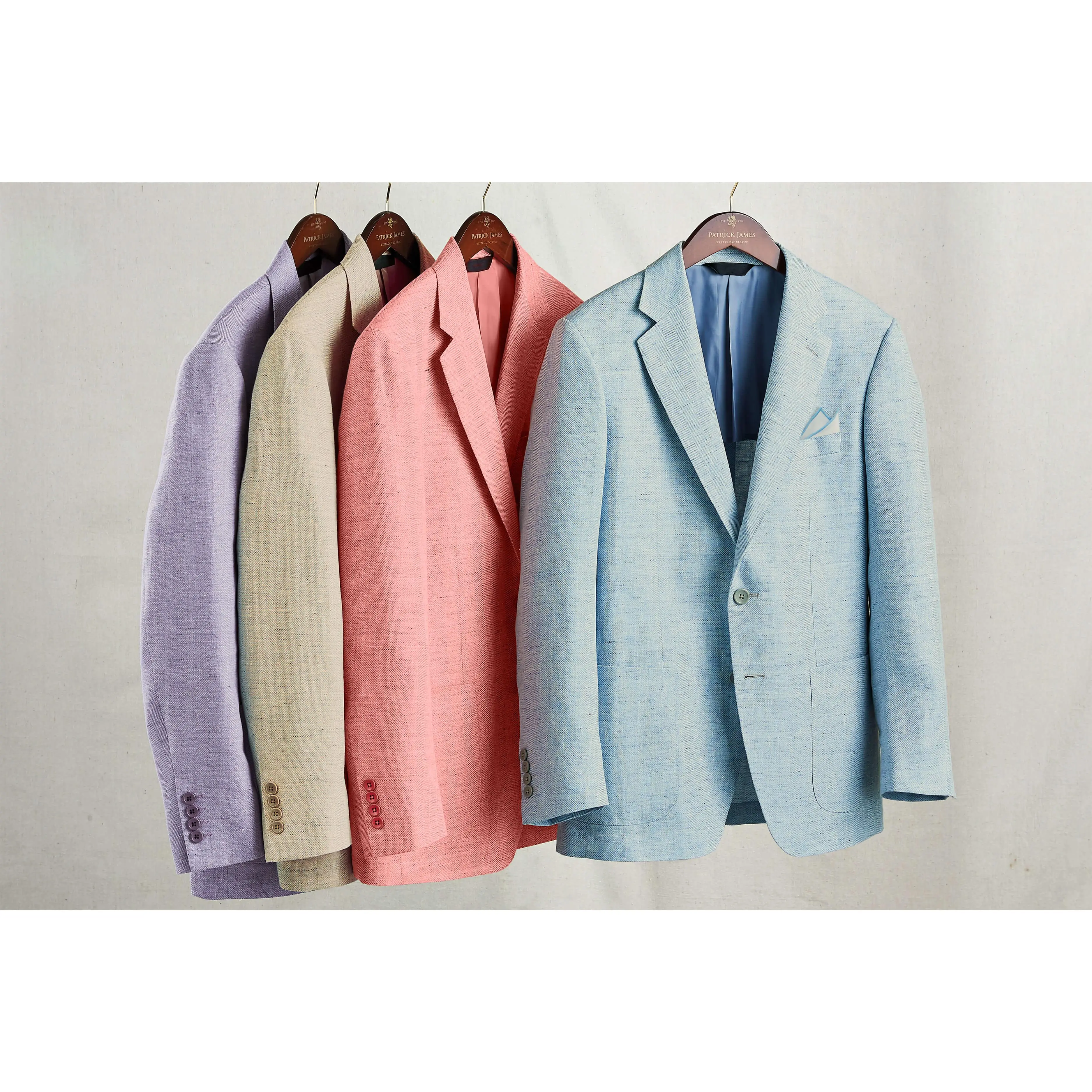 Men's Italian-Woven Linen Blend Blazer, Lightweight 2-Button Formal Wear with Side Vents and Half Lining, Sport Coat, Wool, Elegant, Menswear, Blazer Jacket, Two Buttons
