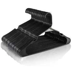 Household Plastic Clothes Hanger - Clothes Hangers, Slim Space Saving with Shoulder Slots Non-Slip for Clothing, Wardrobe, Coats and Shirts - Perfect for Standard Daily Use, Room Essentials and Basic Supplies, Windproof Drying Hanger