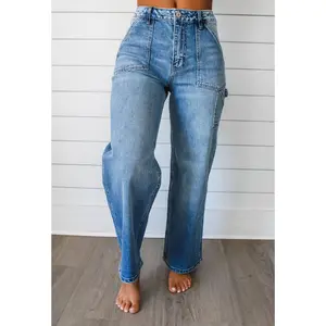 Brock Wide Leg Carpenter Jean • Medium Wash - FINAL SALE