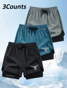 Men’s solid-color gym shorts, quick-drying breathable gym shorts, lightweight workout shorts, casual comfortable athletic shorts for gym workouts and running, men’s sportswear for summer