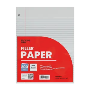 Wide-Ruled Filler Paper - 200 Sheets