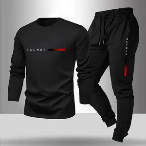Men's Casual Long Sleeve Hoodie & Jogger Set Textured Sweatsuit Sporty Style Solid Color Sportswear men 2 piece sets