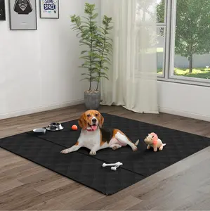 Washable Pet Dog Pee Mat for Playpen Floor Bed Sofa and Trunk Versatile Use Easy Maintenance Foldable Premium TPU Waterproof Fabric Machine Washable 48x48 Inches