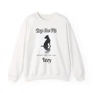 Pitbull Mom Sweatshirt, Rep the Pit Series, Pitbull Mom Gift, Dog Shelter Staff Shirt, Unisex Pitbull Crewneck, pittie dad sweatshirt