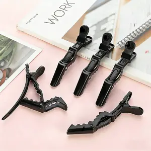 Black Hair Clips 5 Pack – Non Slip Sectioning Clips for Styling, Great for Salon, Barber & Daily Hair Care
