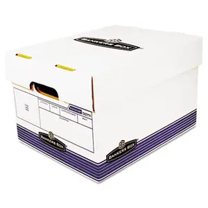 Bankers Box FEL0077101 R-Kive Offsite Storage Box Letter-Legal Lift-off Lid White-Blue