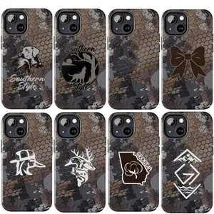 Old School Southern Camouflage Phone Case Set Deer Duck Fish Georgia Cotton Novelty iPhone Cover