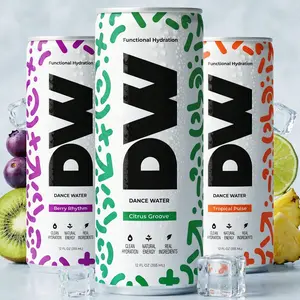 DANCE WATER Variety Pack Hydration + Energy Drink – 250mg Electrolytes, 45mg Natural Caffeine, 100mg L-Theanine