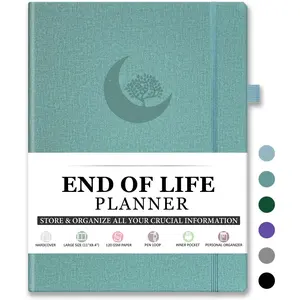 End of Life Planner, Guided Estate Planning Organizer Notebook, Final Arrangements Organizer for Beneficiary, Will Preparation, Last Wishes & Funeral Planning, In Case of Death Organizer, 8.4x11"