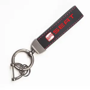 Leather Car Key Chain Ring Keychain For Seat Tarraco Arona Ibiza Leon Ateca Mii EL-BORN Toledo Formentor Altea E-Racer Alhambra Tavascan