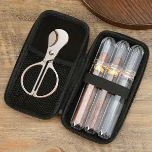 Portable 3-tube independent moisturizing cigar box (storage bag+3 tubes+scissors) - compact and practical design, perfect gift for Father's Day