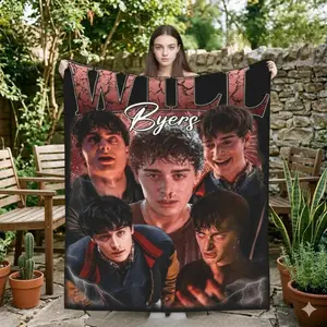 Will Byers Flannel Blanket Adults TV Show Comfortable Throw Blanket Winter Couch Chair Bedspread Sofa Bed Cover Essential for Home And Outdoor Use