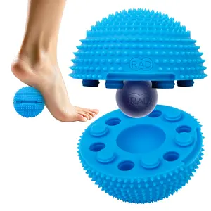 RAD Neuro Ball Foot Roller for Myofascial Release - Textured Foot Massager Ball - Foot Ball Roller Massager - Spiky Massage Balls for Plantar Fasciitis - Therapy Balls for Feet, Hands, Face Sensory Activation Body Care
