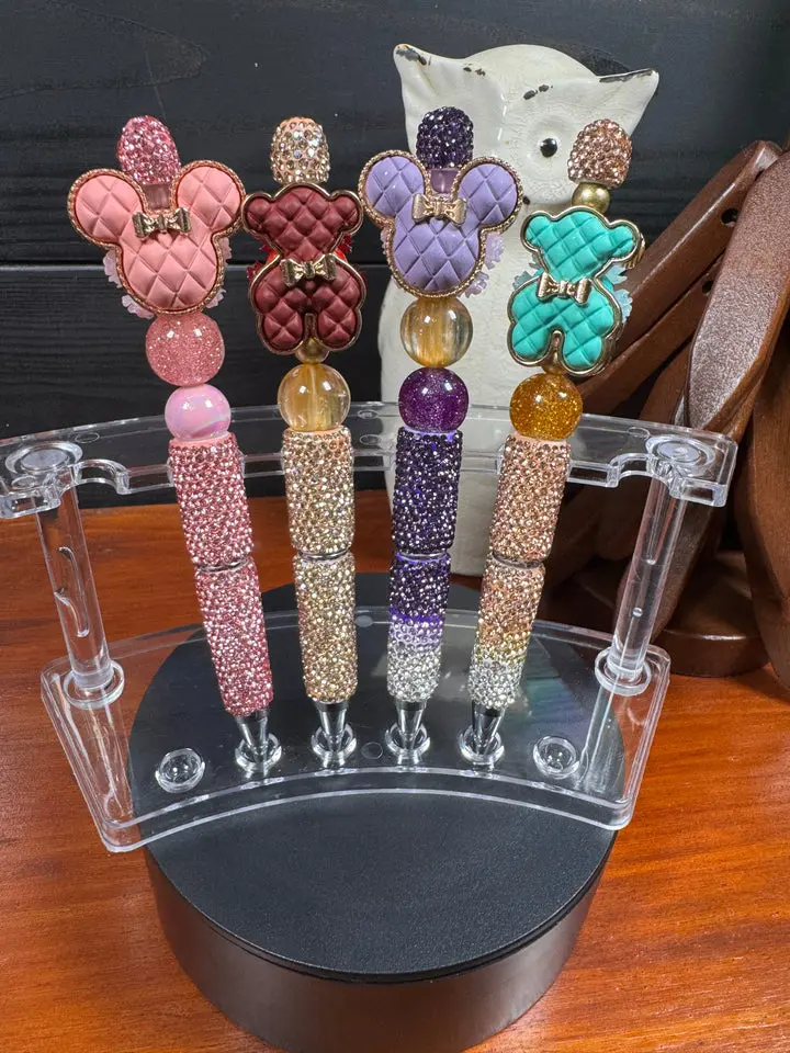 Rhinestone Mouse And Bear Pens