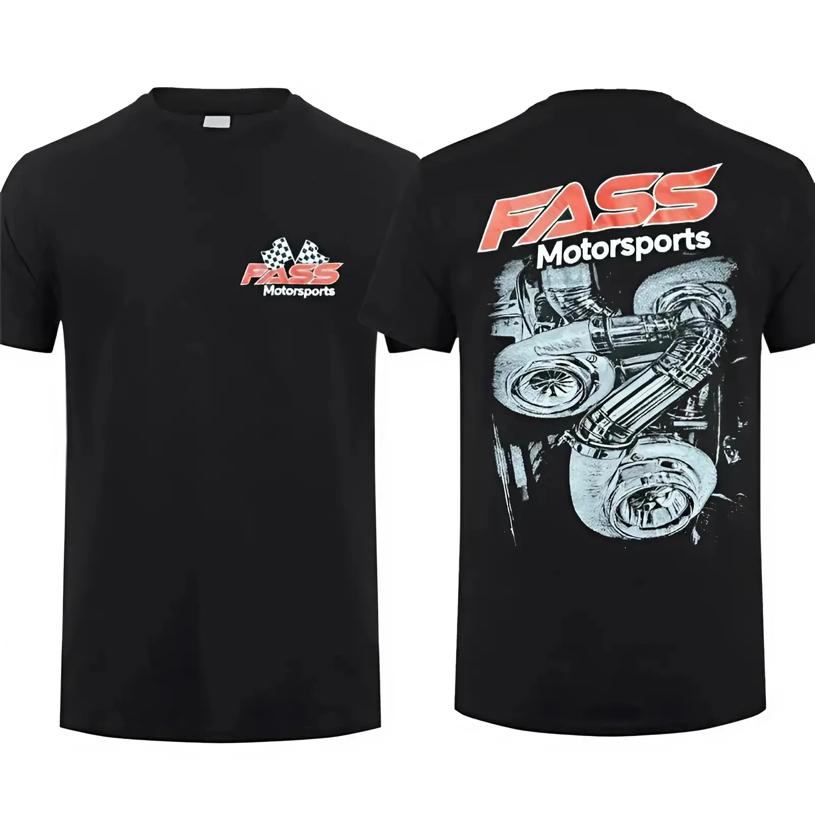 FASS Motorsports T-Shirt, Turbocharger Graphic Tee, Diesel Performance Car Shirt, FASS Motorsports Apparel for Racing Fans & Car Enthusiasts, Gift for Car Tuner and Diesel Lovers