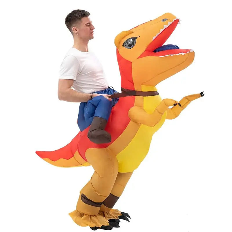Riding Velociraptor Red