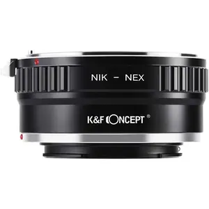 K&F Concept Smooth Lens Mount Adapter, Compatible with Nikon AI Lenses to Sony NEX E-Mount Camera Bodies
