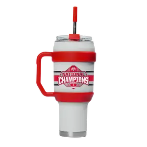 Ohio State 2024 National Champs 40oz White Stainless Steel Tumbler