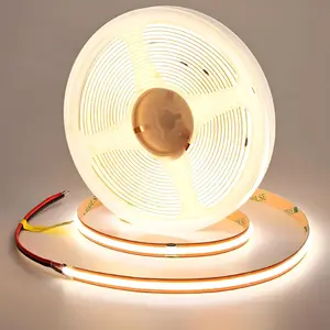 24V COB LED Strip Natural White 4000K Cut at Will 2640LEDs 16.4ft(5M) CRI 93+ 4600lm 13W/M Uniform Glow Dotless IP20 Not Waterproof LED Tape Lights for DIY Cabinets Home Decor(No Power Supply)
