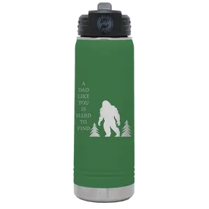 Personalized Bigfoot 20 oz Water Bottle - Green