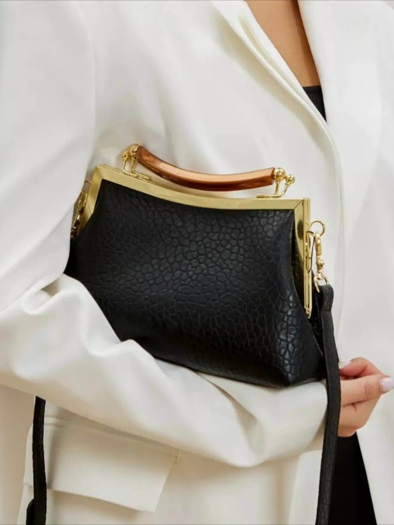 Ladies' fashionable retro cool handbag, personalized Y2K spicy girl banquet bag, faux leather city bag, suitable for work, commuting, dating, parties, Adjustable Strap Purse, fashionable shoulder bag, crossbody bag