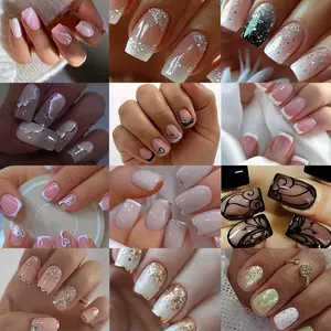 288pcs Almond Shape Nail Tips Set, Glossy Finish Acrylic Nails, Reusable Fake Nails with Storage Box, Ideal for Women & Girls