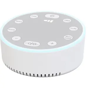 Sleep White Noise Machine with 6 Natural Sounds and Adjustable Ambient Lighting for Relaxation and Sleep Aid - Perfect for Adults, Kids, Baby - Portable Sound Machine for Home, Office, Travel