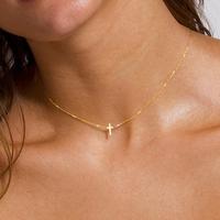 Golden - Tiny Cross Choker