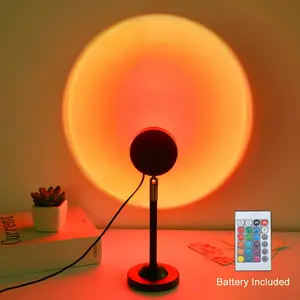 Fall Sunset Lamp Projector Light 180 °   Adjustable Sunset Mood Lamp, 4 Modes, Remote Control RGB Ambient Night Light for Bedroom, Gaming Room, Live Streaming Photography & Parties Home Wall Decor Party Live Streaming Christmas Gift valentines gift ideas