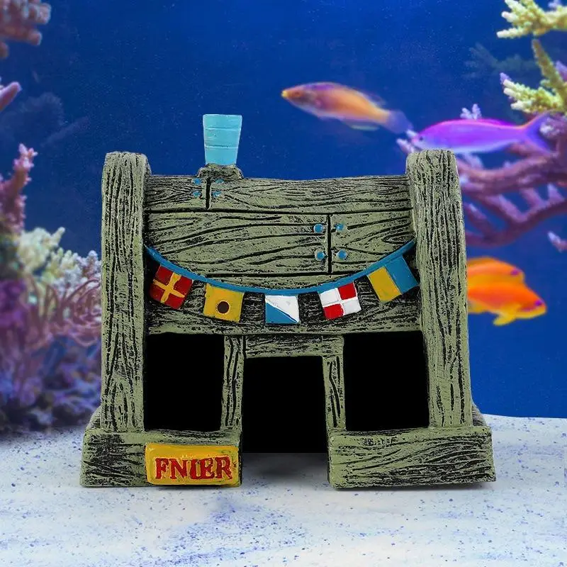 House Design Fish Tank Ornament, Fish Tank Decoration, Fish Shrimp & Crab House For Fish Tank