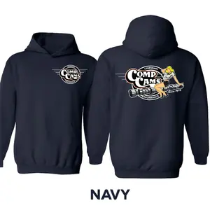 Comp Cams Pin Up Pullover Hoodie | Vintage Pin Up Automotive Graphic | Retro Performance Car Enthusiast Design | Bold Racing Aesthetic Hoodie | Car Lover Gift Idea | Streetwear Auto Style | Unisex Long Sleeve Pullover Hoodie