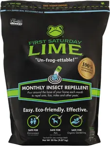 First Saturday Lime Insect Repellent, Multi-Purpose Pet Friendly Pest Control & Deodorizer for Home, Garden, Yard & Chicken Coop Protect Homes And Other Buildings Protect Yards From Ticks