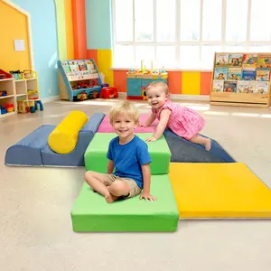 Foam Climbing Blocks With Ball Pit Soft Play Climbing For Toddlers, Indoor Outdoor Climbing Block Soft Play Equipment,Ideal Cognitive Climbing Toys For Toddlers Crawling Playing, Playground Set(Balls Not Included)