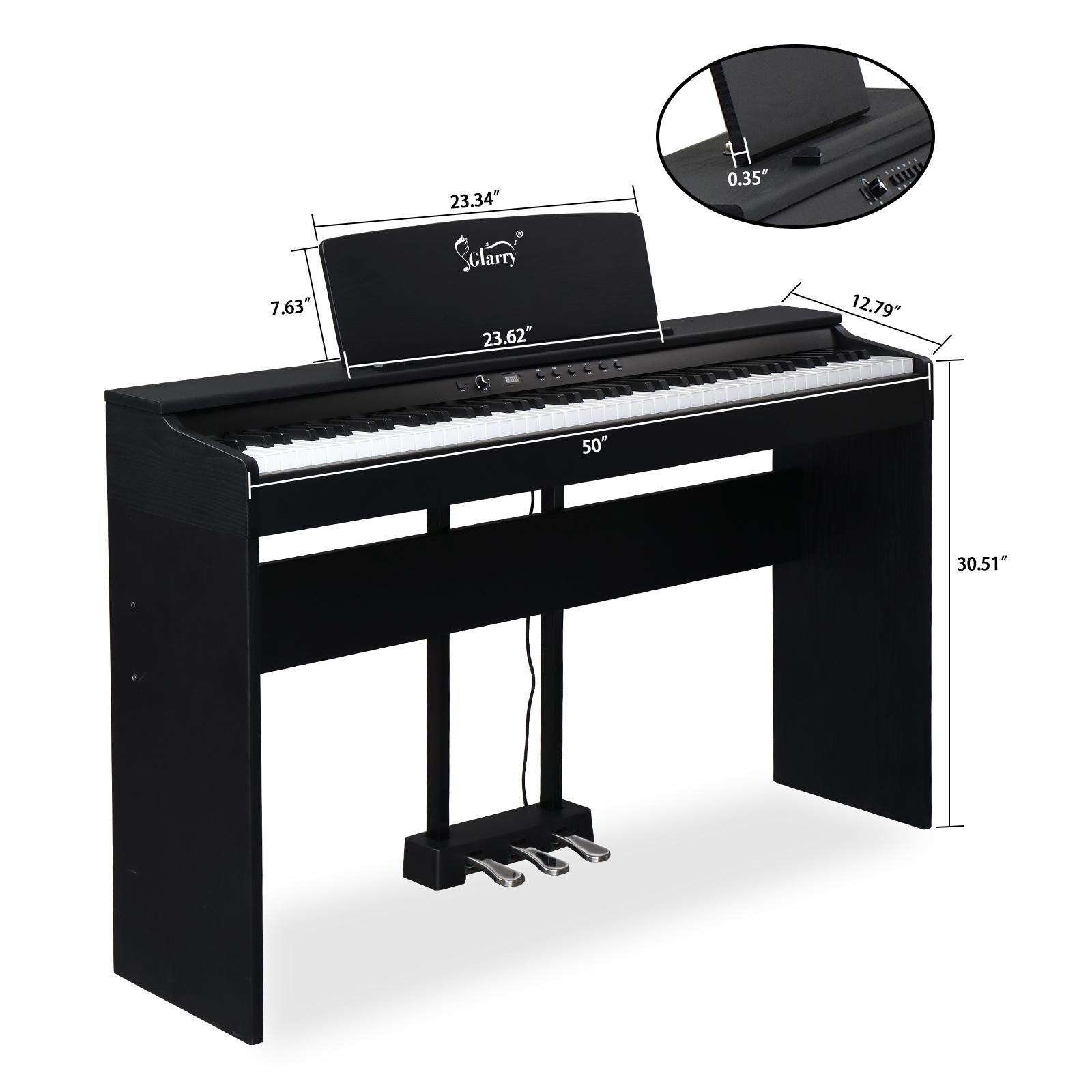 Flower Dance GDP-105 88-Key Full Weighted Key Electronic Digital Piano with Triple Pedals, Headphones, Power Adapter for All Levels, Electronic Piano