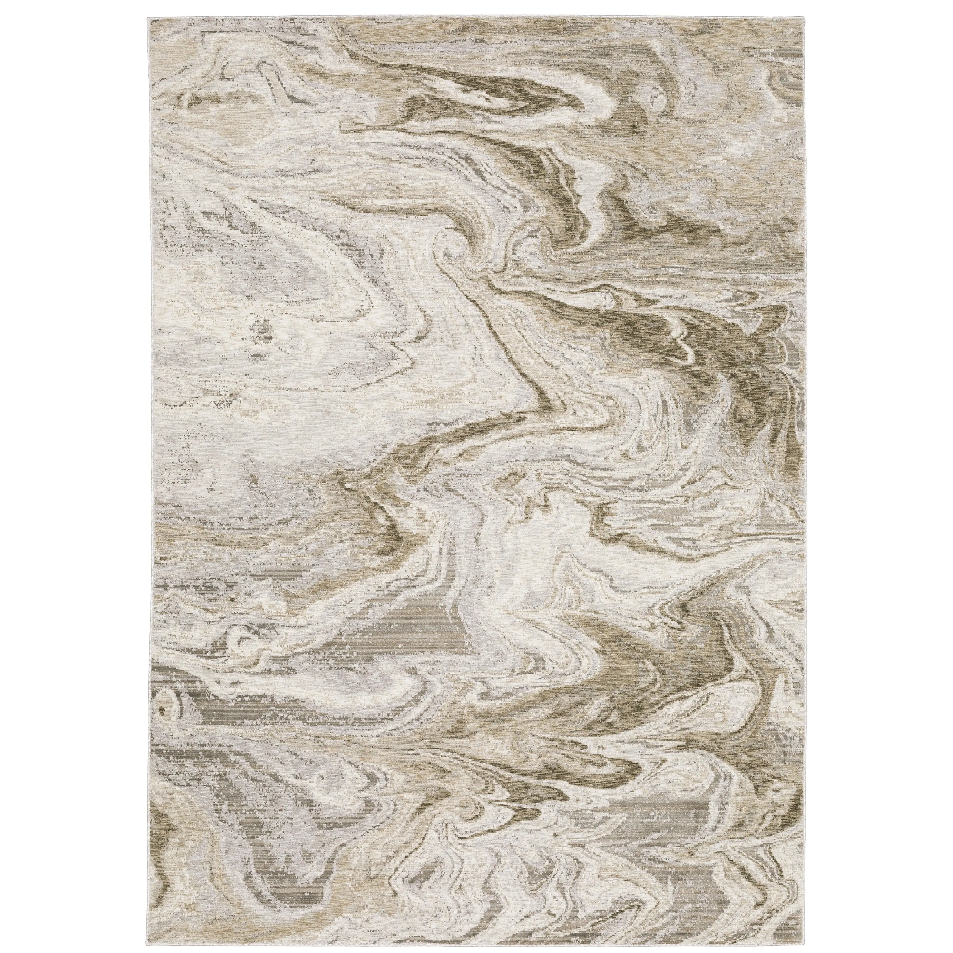 Oriental Weavers Nebulous 530E9 Ivory Tan Modern & Contemporary Machine Woven Rug