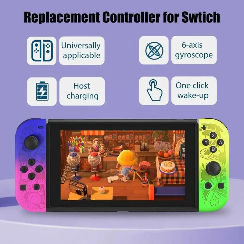 Wireless Controller for Nintendo Switch/lite/oled, DualVibration Function Replacement Parts, Wake-Up SwitchButton Design, Wireless Gaming Controller, Wireless Game Controllers Wireless Controller for Nintendo Switch/lite/oled, DualVibration Function Replacement Parts, Wake-Up SwitchButton Design, Wireless Gaming Controller, Wireless Game Controllers