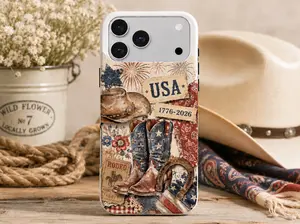 Western Patriotic Phone Case, Cowgirl 4th of July iPhone Cover, Rodeo Summer Gift