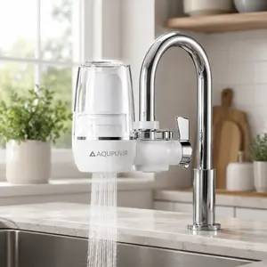 AQIPUVIR Kitchen Sink Faucet-Mounted Water Filtration System, Filters Up To 320 Gallons Of Tap Water, Household Faucet Filter, Tap Water Purifier, Drinking Water Dispenser, Water Filter outdoorfun