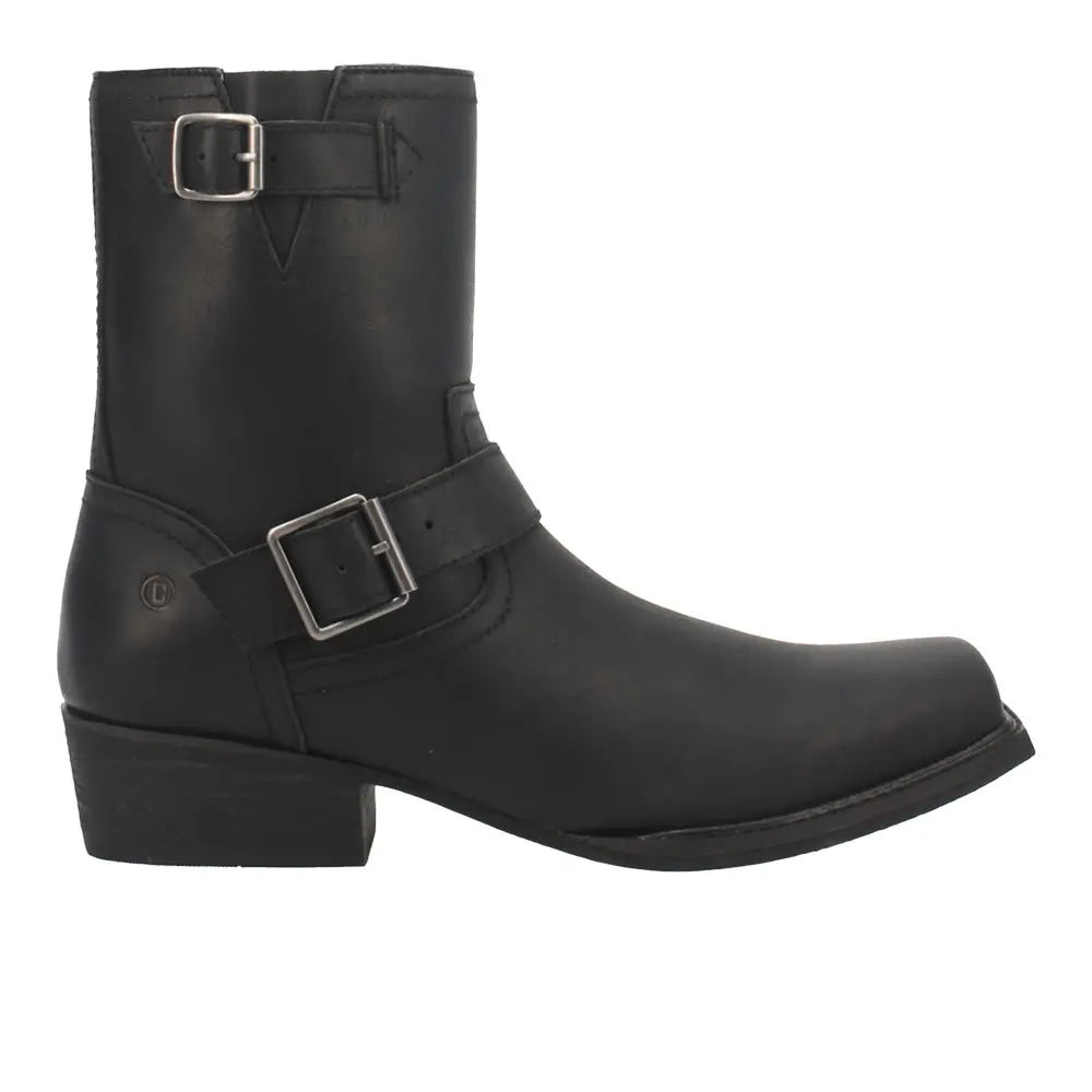 Dingo Mens Hackett Motorcycle Casual Boots Ankle - Black